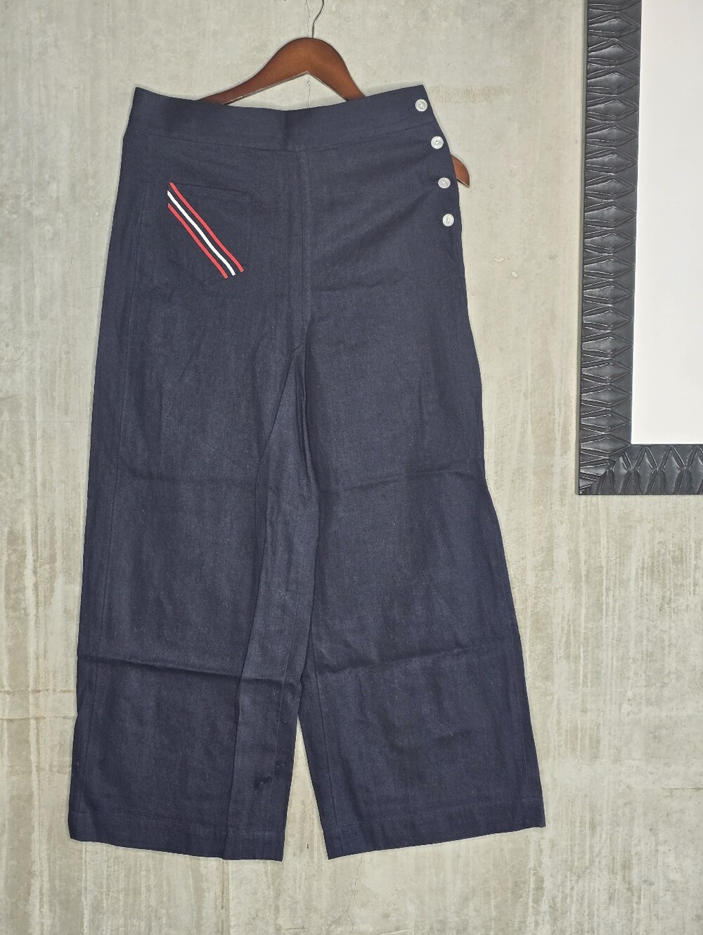 Polo by Ralph Lauren Navy Wide-Leg Sailor Pants Womens Size 6
